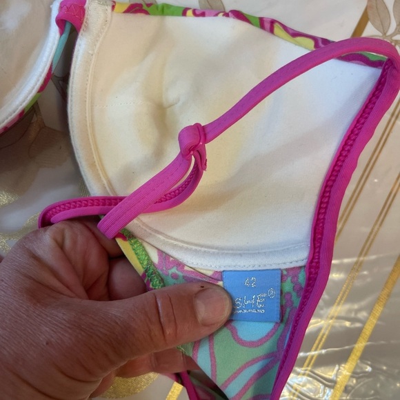 womens swimsuits Gel Top/ Bra  Swimwear Underwire Size 38 B/C Multicolour Poland - Picture 4 of 5